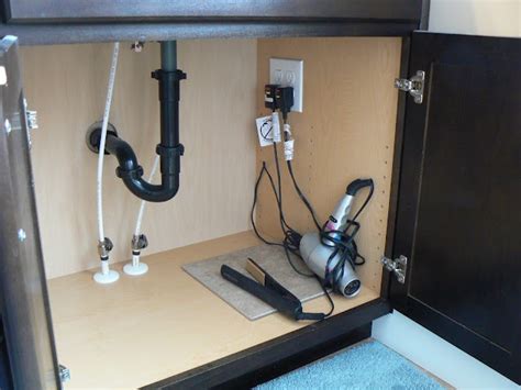 electrical outlet under sink cabinet